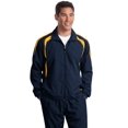 thumbnail image 1 of Sport-Tek Veste Raglan Colorblock Haute. Tjst60 Xlt Bleu Marine/or, 1 of 1