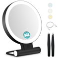 thumbnail image 1 of Espejo de aumento B Beauty Planet 30X con luz de 2000 mAh, 1 of 7
