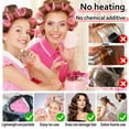 thumbnail image 3 of 4 Sizes Self-Grip Hair Rollers Set with Clips - 4 Sizes for Long, Short Hair & Bangs (25mm, 36mm, 48mm, 60mm), (Pink, 4 Sizes), 3 of 6