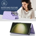 thumbnail image 5 of Case Wallet for Samsung Galaxy S24 Ultra with RFID Blocking Card Holder, PU Leather Fashion Back Flip Case with Kickstand Magnetic Buttons Shockproof Cover for Samsung Galaxy S24 Ultra, Purple, 5 of 8