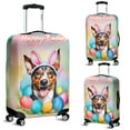 thumbnail image 2 of Happy Easter Rat Terrier with Bunny Ear Headband and Flowers Travel Luggage Cover Ratty Dog Lover Suitcase Dust Protective Decor - 13001, 2 of 5