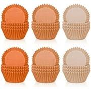 600Pcs Brown Neutral Cupcake Liners Fall Color Brown Gradient Color Baking Cups Tan Neutrals Cupcake Wrappers Muffin Liners for Baby Shower Bridal Shower Wedding Birthday Party Supplies