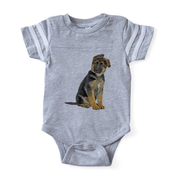 CafePress - German Shepherd Puppy - Cute Infant Baby Football Bodysuit
