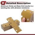 thumbnail image 4 of Unique Bargains 50Pcs Sanding Discs Wet Dry Waterproof Hook&Loop Sandpaper for Automotive Refinishing 2.76Inch x 7.8Inch 400 Grit 8 Hole Yellow Aluminum Oxide, 4 of 6
