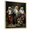 thumbnail image 2 of Designart "Frog Ballet In Attire" Frogs & Toads Floater Framed Wall Decor, 2 of 5