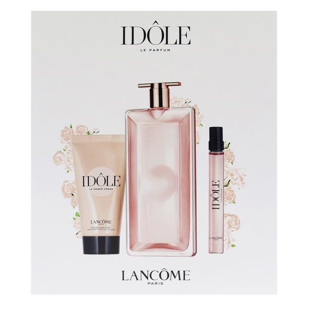 LANCOME IDOLE 香水 ボディクリーム セット Lancome Idole Perfume Gift Set, 3 Pc: 1.7oz EDP Spray, 1.6oz Body