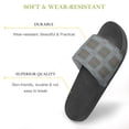 thumbnail image 3 of GZHJMY Stylish Slides for Women Men, Grey Plaid Soft Flexible Slip-on Sandals Slippers, 3 of 7