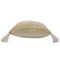 thumbnail image 5 of Laddha Home Designs Handcrafted Braided Striped Throw Pillow Cover - 20" - Beige and Brown, 5 of 9