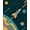 Blue, Pattern 3, variant on ODIKA 2'x3' Ultra-Soft Accent Mat, Teal and Mustard Cosmic Design Retro Futuristic Space Theme with Washable, Bare feet friendly, Easy Care Indoor rug for Bedside, Footrest