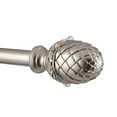 thumbnail image 3 of Exclusive Home Acorn 1" Curtain Rod and Coordinating Finial Set, Matte Silver, Adjustable 36"-72", 3 of 5