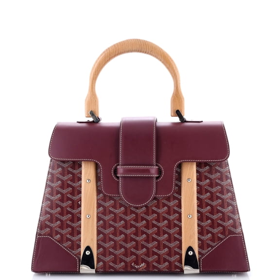 Pre-Owned Saigon Top Handle Bag Coated Canvas with Leather MM By Rebag