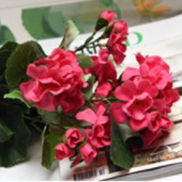 Artificial Geranium Dark Pink Flowers Plant Artificial Plants Artificial Flower