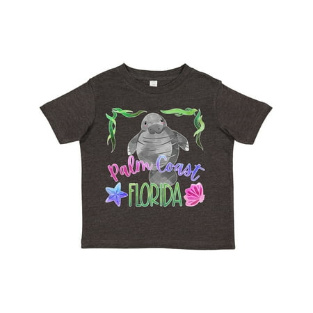 

Inktastic Palm Coast Florida Cute Swimming Manatee Gift Toddler Boy or Toddler Girl T-Shirt