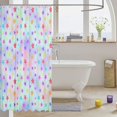 thumbnail image 3 of Manfei Colorful Stars Shower Curtain 72Wx78L,Cute Cartoon Theme Bath Curtain,Teal Purple, 3 of 5