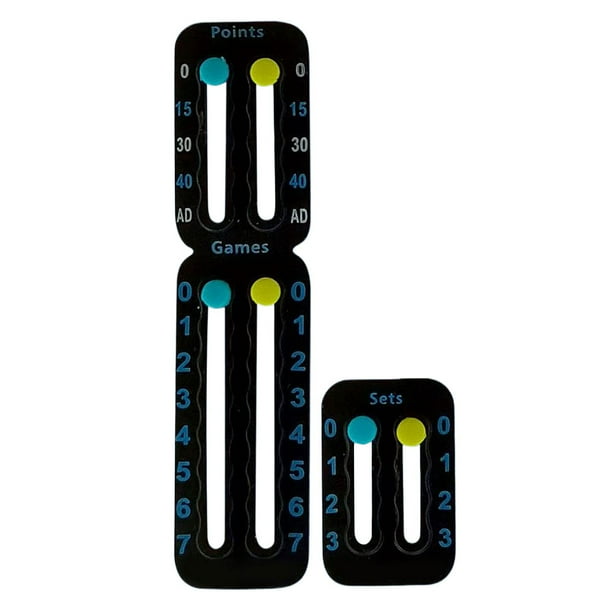 Guardián de puntaje de tenis para Racket Padel Portable Small Score Board Board Counter (negro)