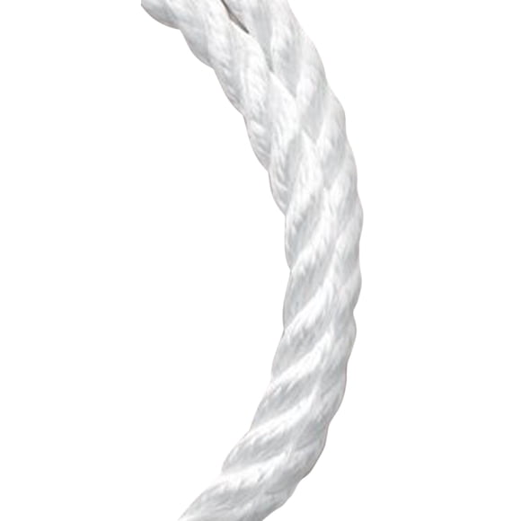 Cuerda Koch de 12 mm de nailon trenzado, color blanco, 61 m, 290 kg de carga