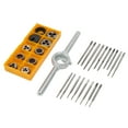 thumbnail image 1 of Juego de llaves de macho de roscar HSS, juego de 30 piezas de llaves de macho de roscar con tapón de rosca manual, juego de llaves de macho de roscar con funcionalidad inteligente, 1 of 8
