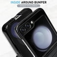 thumbnail image 4 of for Samsung Galaxy Z Flip 5 Case Plating Frame Electroplate Clear Luxury Elegant Case Camera Protector Soft TPU Shockproof Protective 3 PCS Anti-Skid Galaxy Z Flip 5 Case -Black, 4 of 12