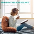 thumbnail image 3 of Vekkia 18" Velouté Reading & Repose-Lit Pillow avec Support Dos et Bras, Brown, 3 of 7