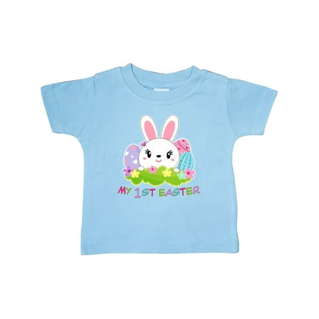 

Inktastic My First Easter- cute bunny with eggs Gift Baby Boy or Baby Girl T-Shirt