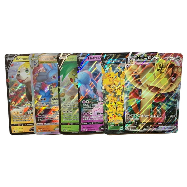 Lote de cartas Jumbo aleatorias de Pokémon x6 (V, Vmax, Vstars, V Union)