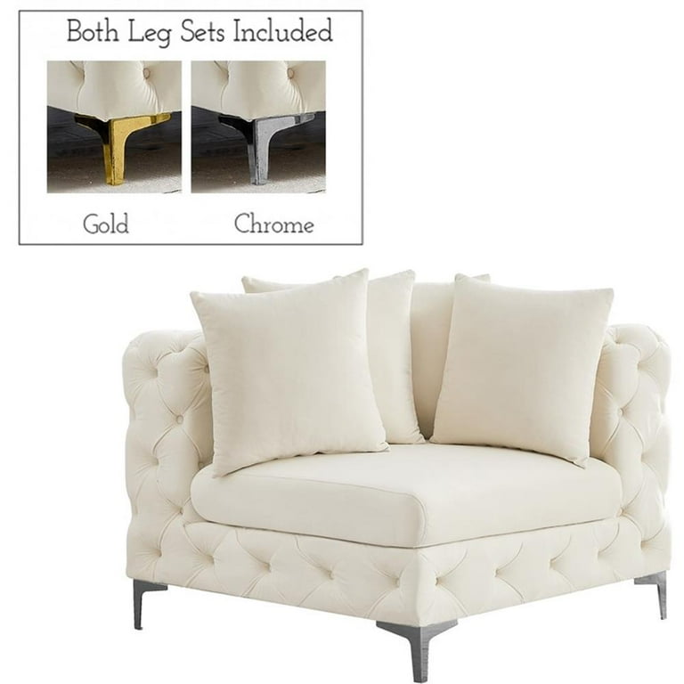 Meridian Furniture Tremblay Velvet Modular Corner Chair Meridian Furniture Tremblay Velvet Modular Corner Chair