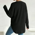 thumbnail image 5 of Ltctricy Women's Maternity Cardigan Sweaters Long Sleeve V Neck Curved Hem Button down Ribbed Knit Tops Soft Casual Pregnancy Outfits(Black,Small), 5 of 7