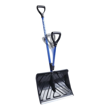 Snow Joe SJ-SHLV01 Shovelution Strain-Reducing Snow Shovel - Blue