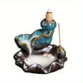 thumbnail image 7 of 1pc Lotus Ceramic Backflow Incense Burner, Aromatherapy & Meditation Home Decor (Without Incense), 7 of 7