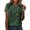 Green, variant on Womens Halloween Graphic Short Sleeve T Shirt Casual Tee Holiday Party Apparel Fall Pullover Top