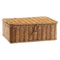 thumbnail image 1 of Cesta de almacenamiento con tapa, decorativa, rectangular, práctica organizadora para el hogar. Longitud 31 cm, 1 of 9