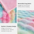 thumbnail image 6 of Cozy Bliss Faux Fur Throw Blanket for Couch, Fuzzy Soft Plush Thick Bubble Blanket for Sofa Bedroom Living Room,50 * 60 Inches Tie-dye Rainbow, 6 of 18