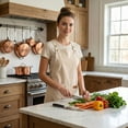 thumbnail image 2 of Unique Bargains Durable Cotton Kitchen Apron with Pockets for Cooking 28.4x26in Beige, 2 of 6