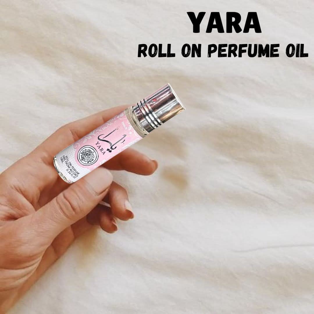Pink Blush Eau de Parfum Spray 100ml (3.4 oz) & Yara Roll On CPO 10ml (0.34 oz) by Ard Al Zaafaran (Bundle)