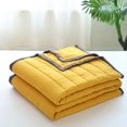 thumbnail image 4 of All-Season AirConditioned Quilt - Soft Bed Summer Quilt Lightweight Microfiber - Machine Washable Lightweight Quilt - Modern Style Quilt for All Season -Yellow, 4 of 8