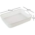thumbnail image 2 of 6 Paniers de Rangement en Plastique Grande Taille avec Poignées, Blanc, 2 of 7