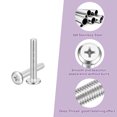 thumbnail image 4 of Uxcell M5x30mm Vis de Tête de Phillips à Tête Ronde Plate, Lot de 50 Vis de Machine d'Entraînement en Acier Inoxydable 304, 4 of 7
