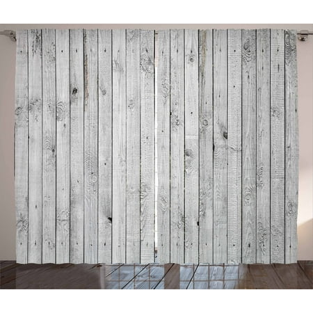 Grey And White Curtains 2 Panels Set Vertical Lined Wooden Board Background Black Tone Vintage Planks Picture Window D For Living Grey And White Curtains 2 Panels Set Vertical Lined Wooden Board Background Black Tone Vintage Planks Picture Window D For Living