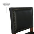 thumbnail image 5 of Linon Brook 30" High Back Bar Stool, Rustic Cherry/Black Faux Leather, 5 of 11
