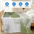 thumbnail image 4 of Sage Green Ombre Cooling Blanket, Lightweight Breathable Summer Throw Blanket with Double Sided Cold Effect,Vintage Shabby Abstract Plaid Art Picnic Beach Blankets Bed Sheet for Hot Sleepers 60"x80", 4 of 8