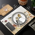 thumbnail image 6 of Thanksgiving Flower Floral Placemats Set of 4 Fall Plant Leaves Placemat,Washable Autumn Farmhouse Table Mats Set,Thanksgiving Bird Table Placemats for Kitchen Dining Table Harvest Holiday Party Decor, 6 of 6