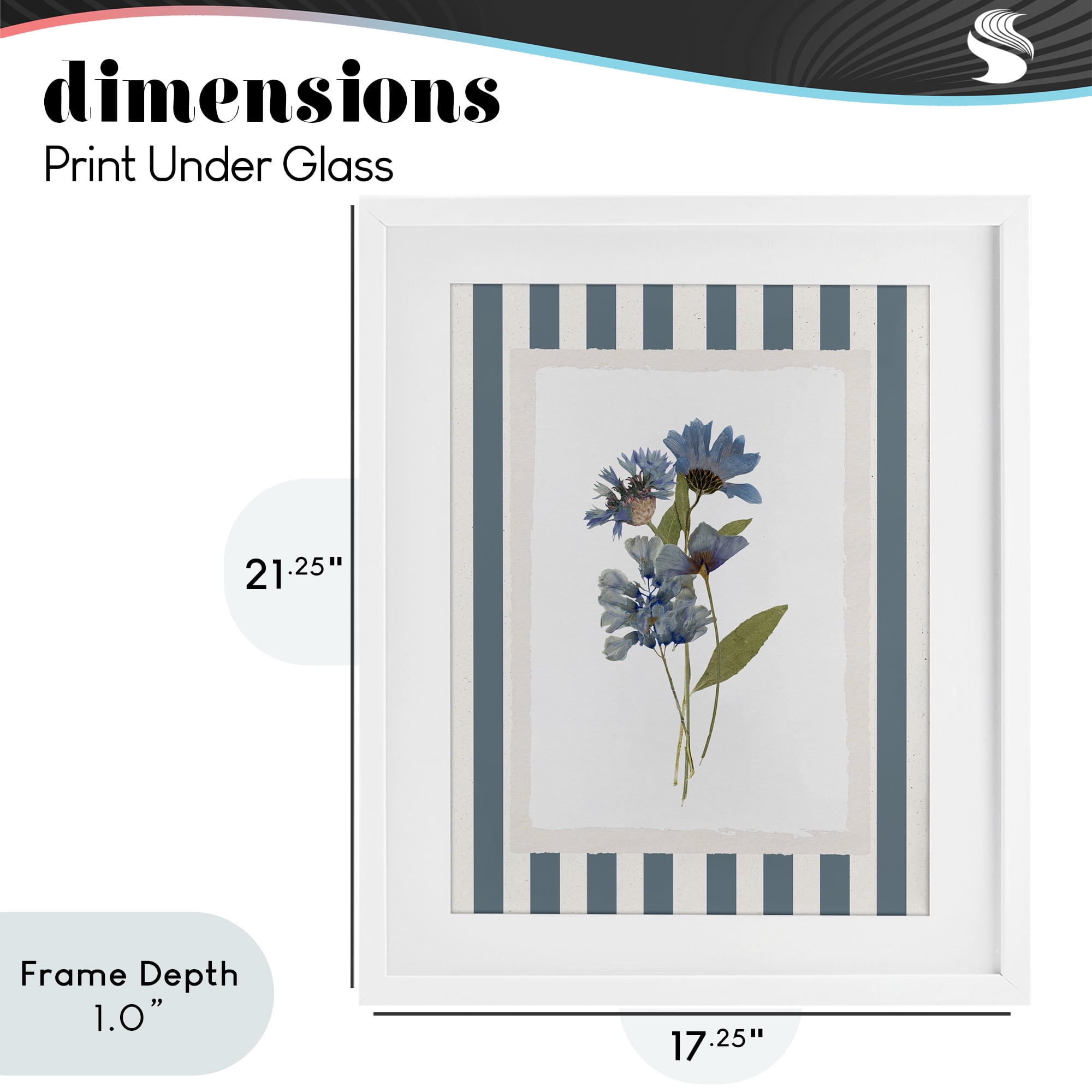 Stupell Industries Summer Memories Florals White Framed Print Under Glass, design by Val Rhodes
