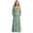 Light Green, variant on Women's Maternity 450g Stretch Spandex Gown, Off-The-Shoulder Ruffle Sleeve Tiered Maxi Dress, Flowy Boho Pregnancy Photography & Formal Long Dress, 1pc, S/M/L/XL/XXL
