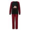 thumbnail image 5 of Odeerbi Christmas Pajamas for Family Holiday Plaid Long Sleeve Family Christmas Pajamas Matching Sets Mom Print Parent-child Suit Two-Piece Sleepwear Xmas Family Matching PJs Set Red, 5 of 8