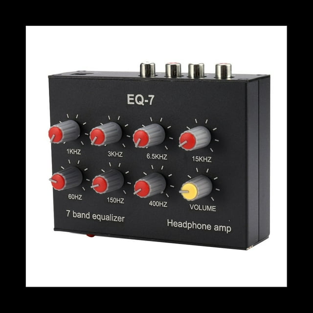 EQ-7 Car Audio Amplificador de Auriculares Ecualizador EQ de 7 Bandas Ecualizador de Sonido Digital de 2 Canales
