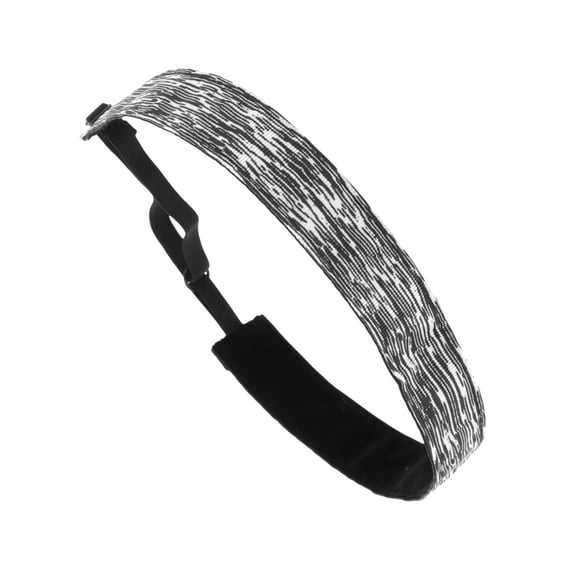 Unique Bargains 1 Pc Non Slip Headband Tie-dye Headband for Sport Black White