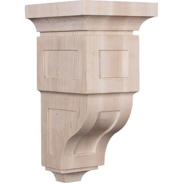 Ekena Millwork CORW07X07X14RYMA 7 x 7,75 x 14 Po Corbeau en Bois de Jumbo Reyes, Érable