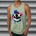 thumbnail image 2 of Casual Tops de Verano de la Moda de los Hombres sin Mangas Impreso Cuello Redondo, Camisa Ligera Y Cómoda para Diario, 2 of 5