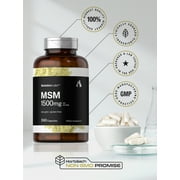 MSM Capsules 1500mg | 240 Count | Non-GMO, Gluten Free Supplement | Berkshire Labs | by Horbäach