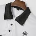 thumbnail image 6 of XDZJLR Polo Shirts For Men Leisure Fashion Design Lapel Button Short Sleeve Tops Blouse Black Xxl, 6 of 9